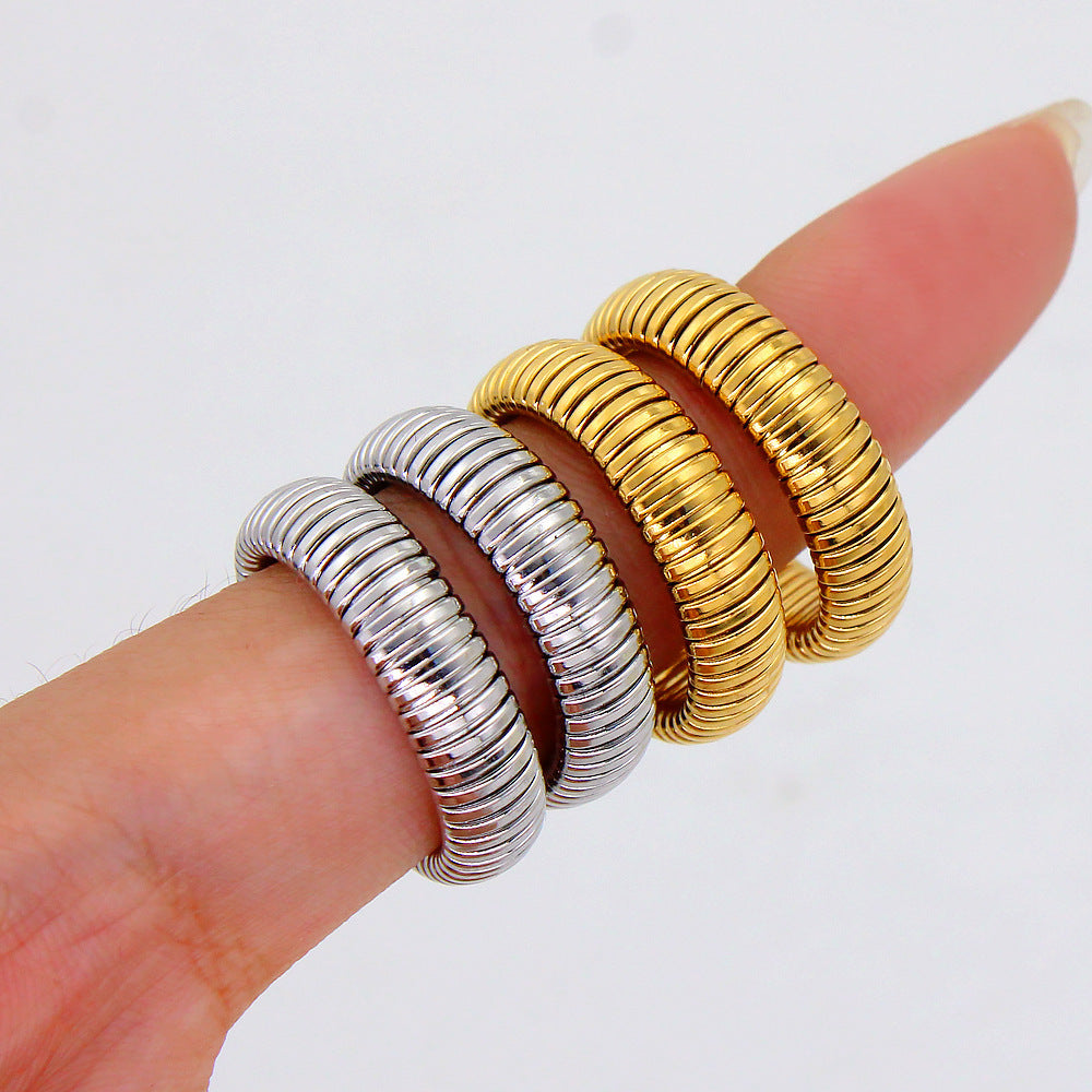 Threaded Snake Ring