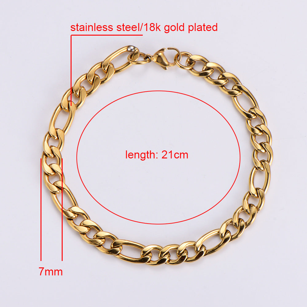 18k Gold Wrist Chain Bracelet