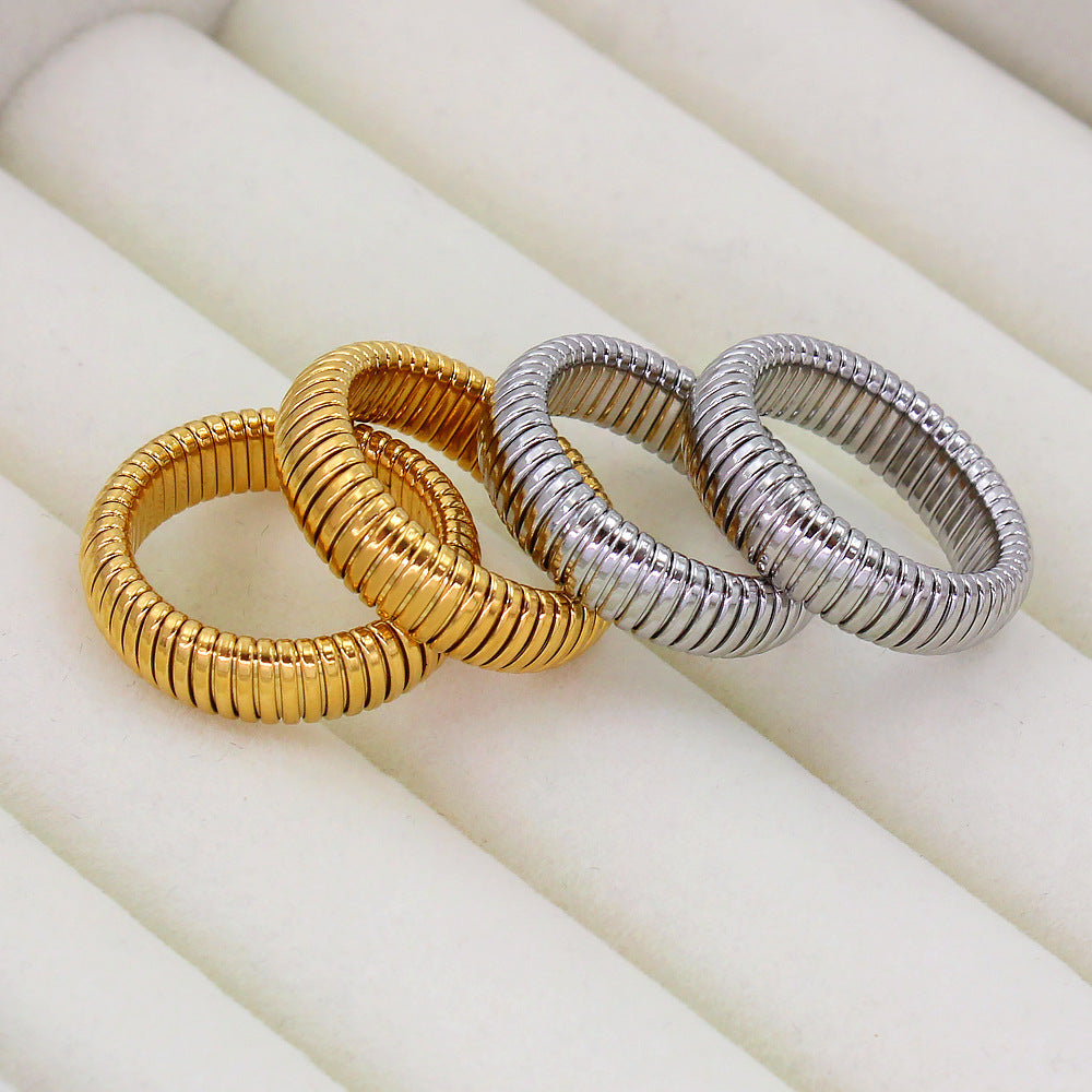 Threaded Snake Ring