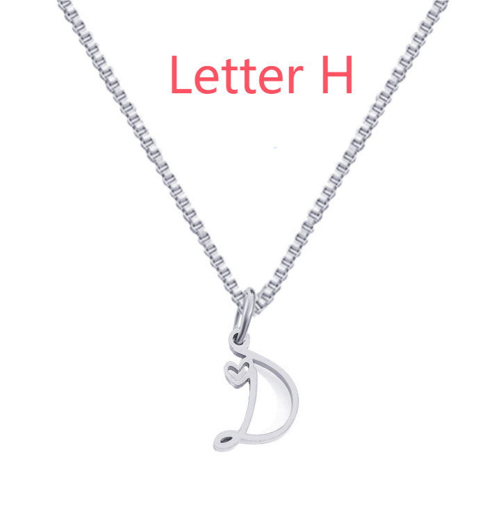 Cursive Letters Necklace