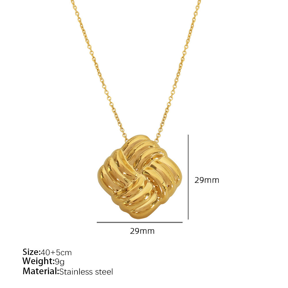 Waffle Necklace & Earrings