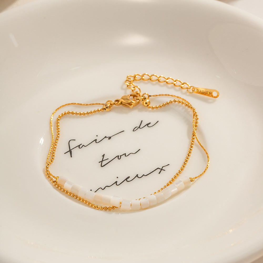 Double-layer Shell Anklet