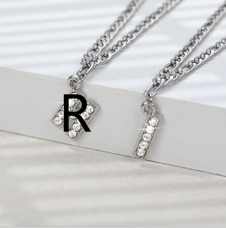 Diamond letter Anklet