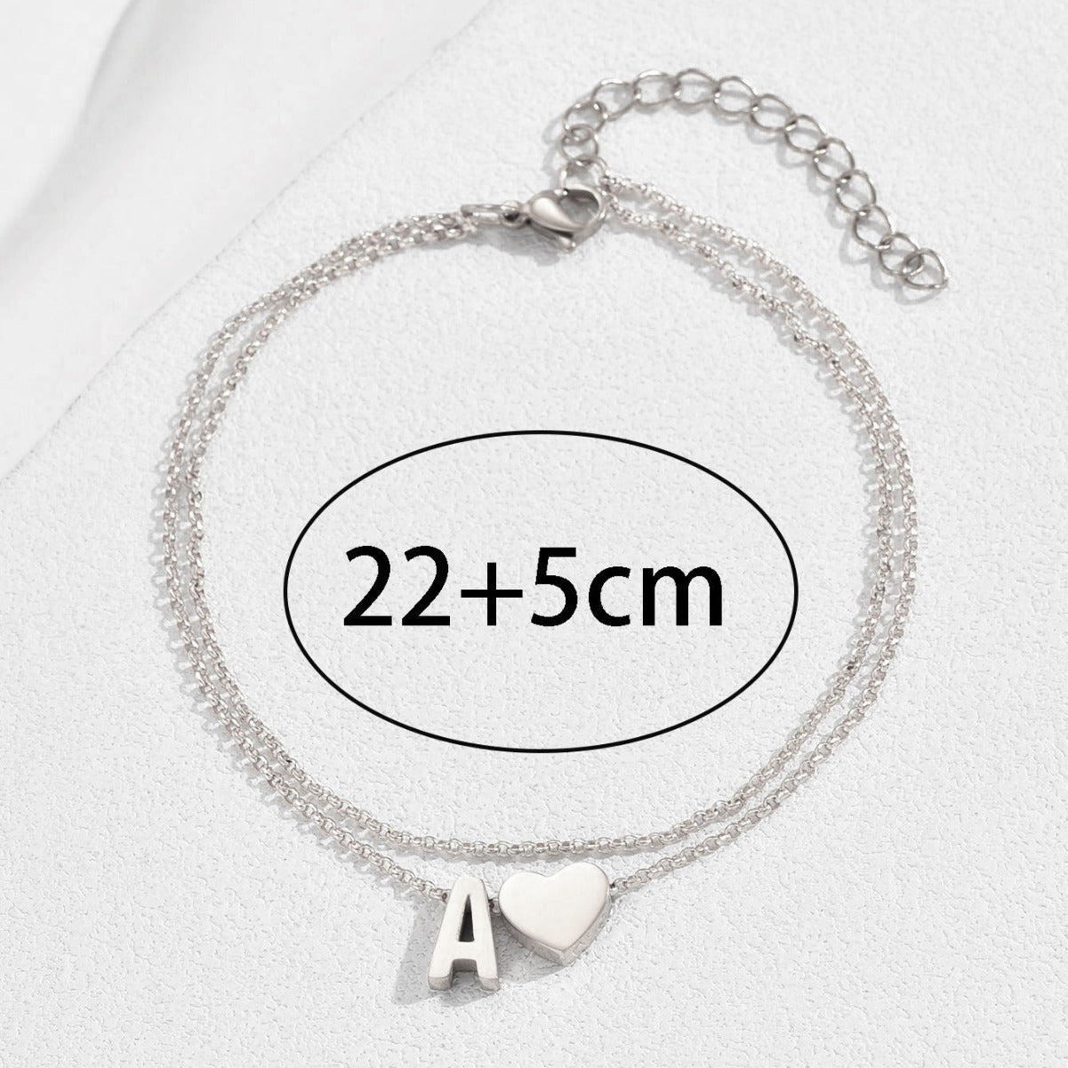 Silver & Gold Letter Anklet