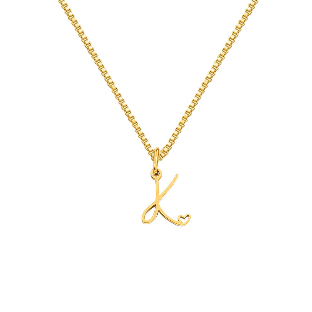 Cursive Letters Necklace