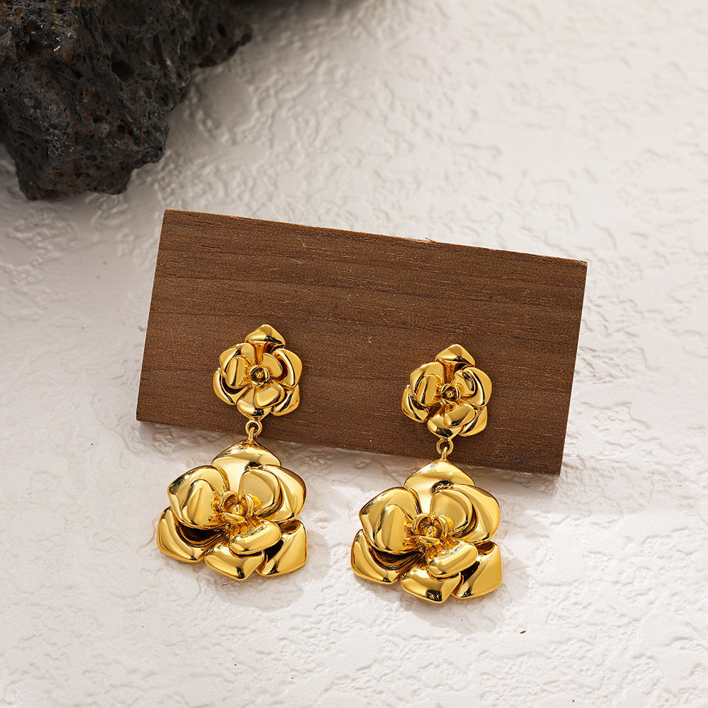 Rose Earrings & Ring