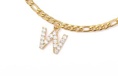 Diamond letter Anklet