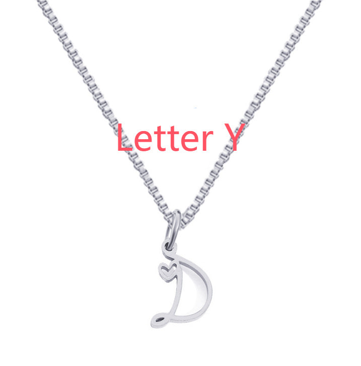 Cursive Letters Necklace