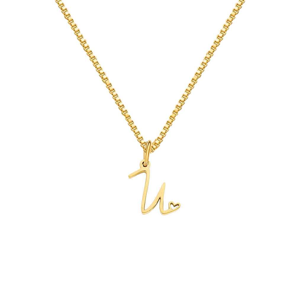 Cursive Letters Necklace
