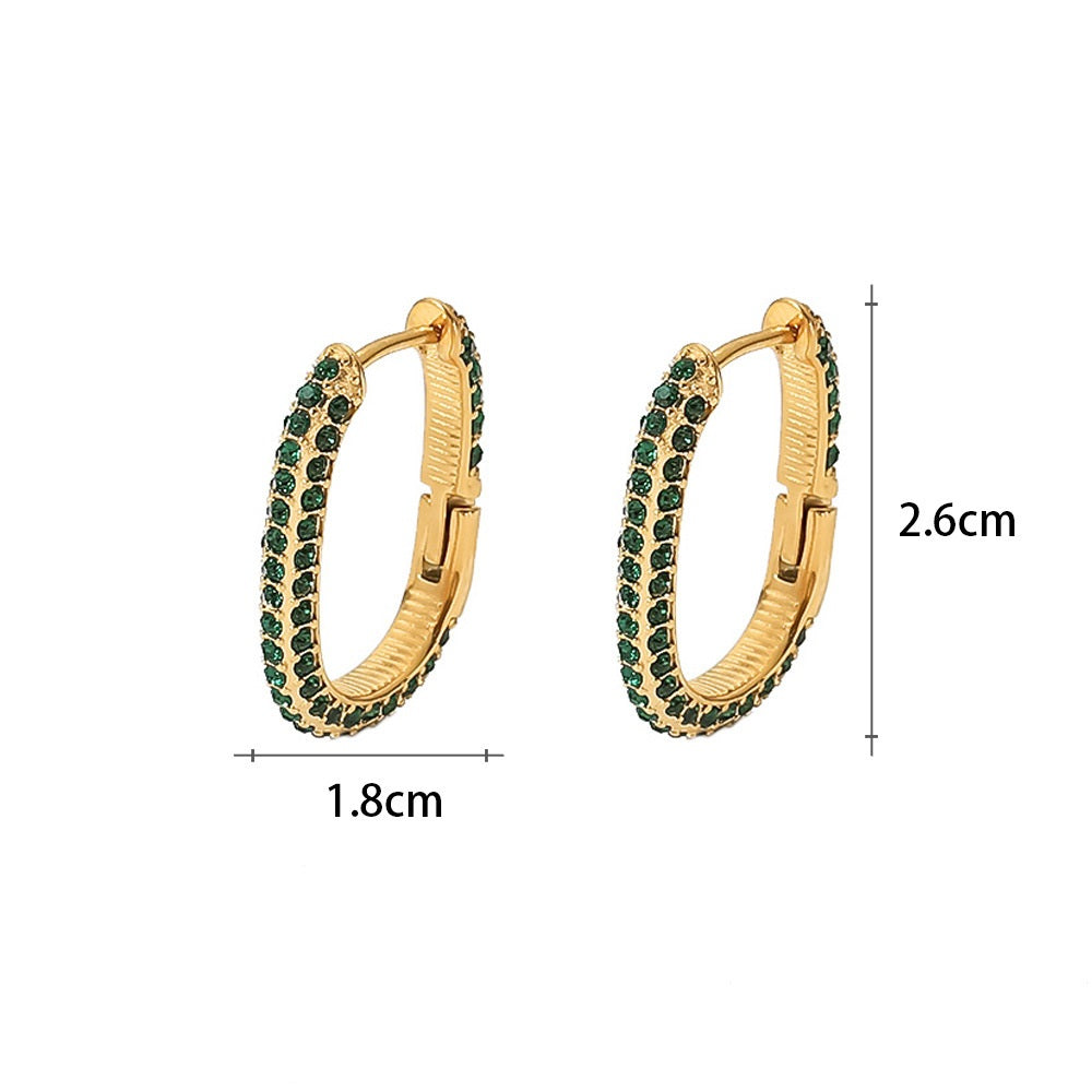 Diamond hoops earrings