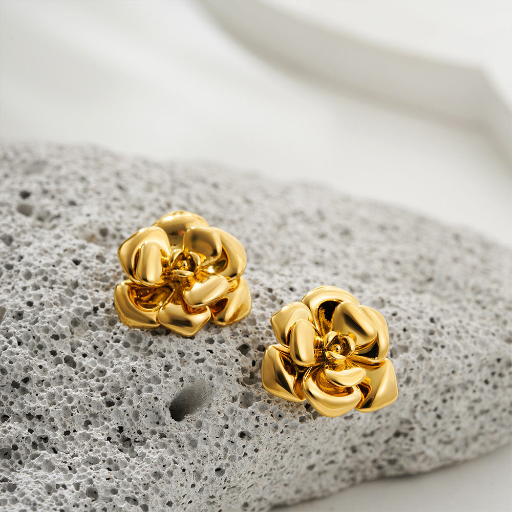 Rose Earrings & Ring