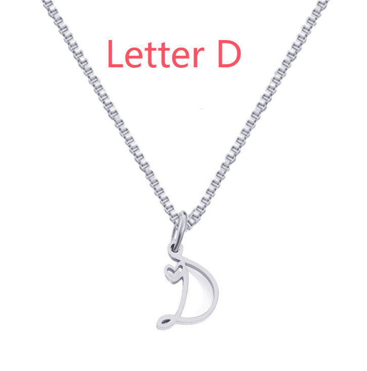 Cursive Letters Necklace