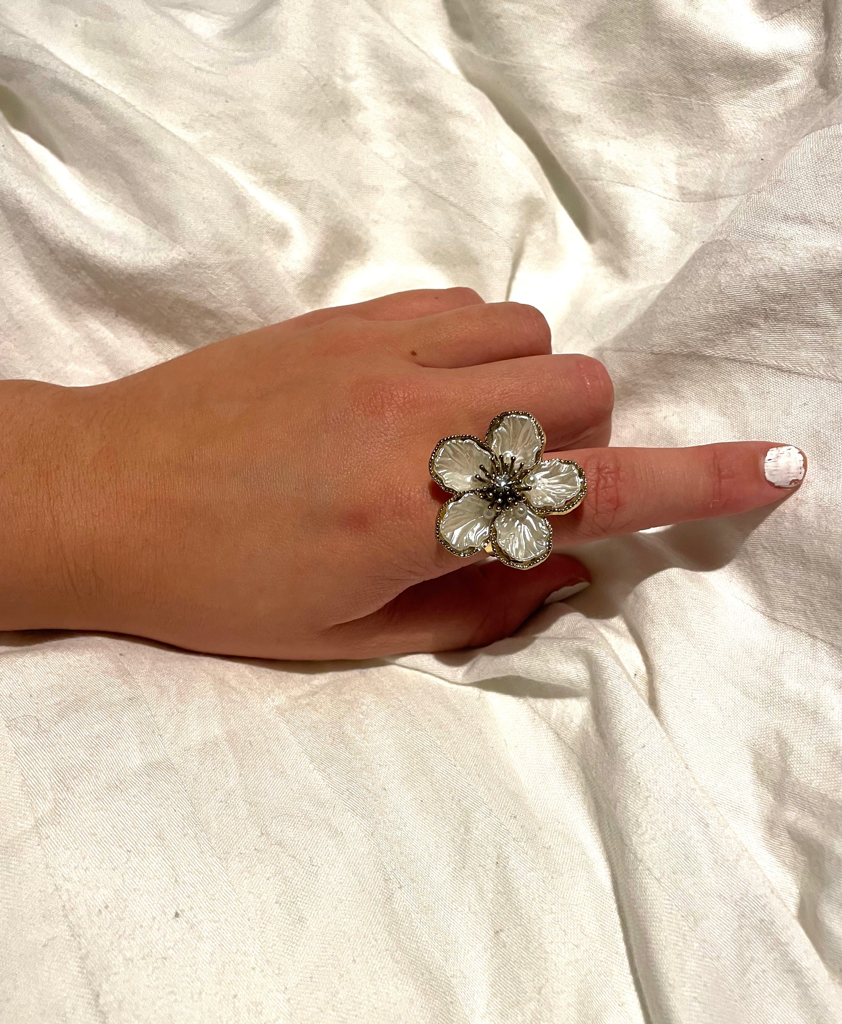 Diamond Flower Ring