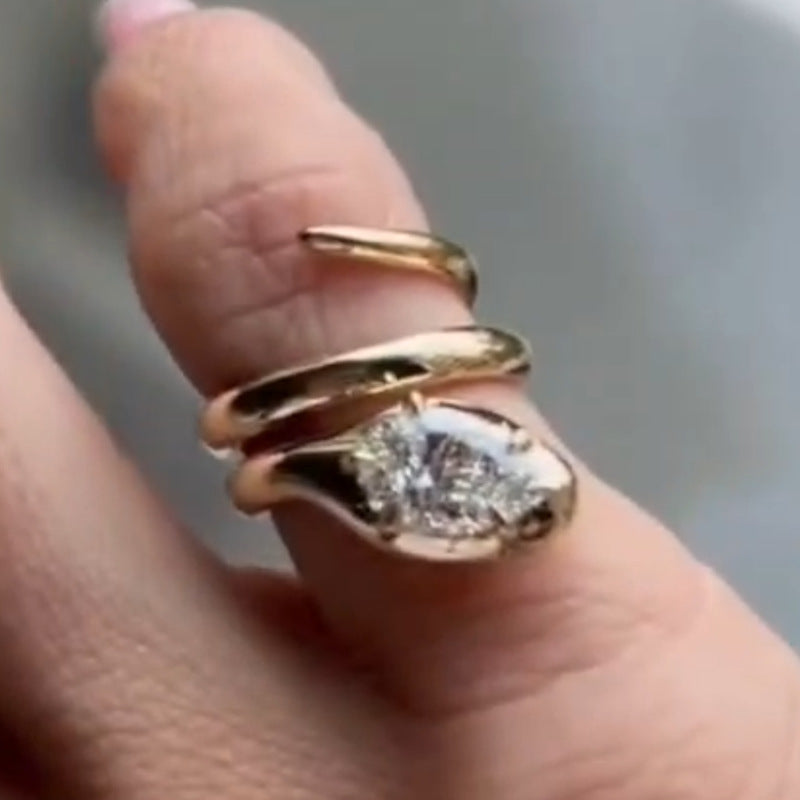 Snake Diamond Ring