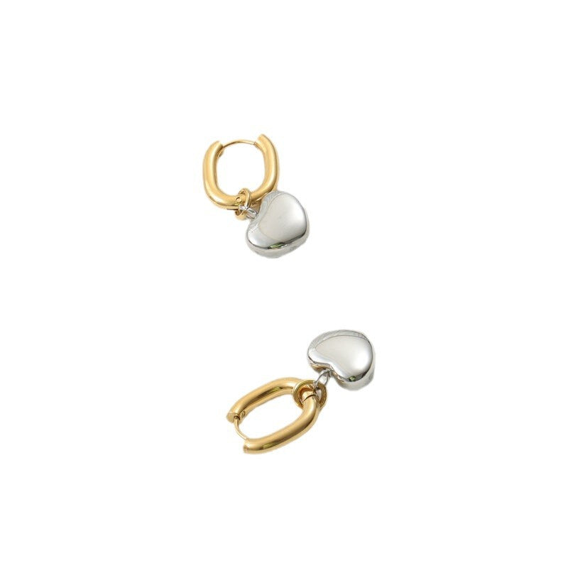 Silver & Gold Heart Earrings