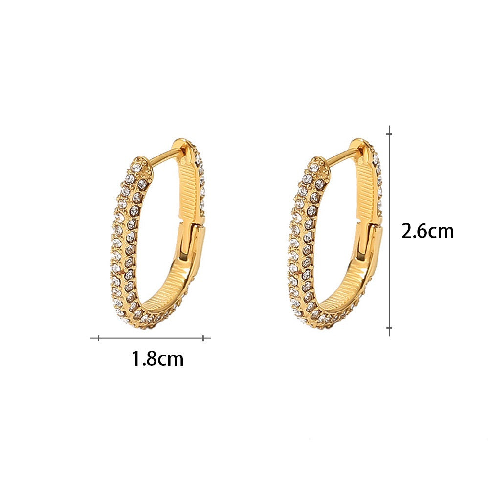 Diamond hoops earrings