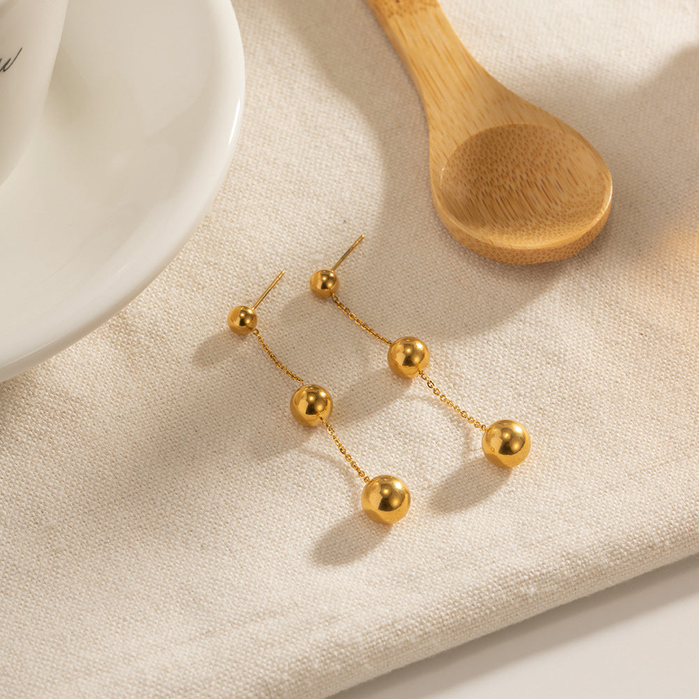 Three Ball Earrings
