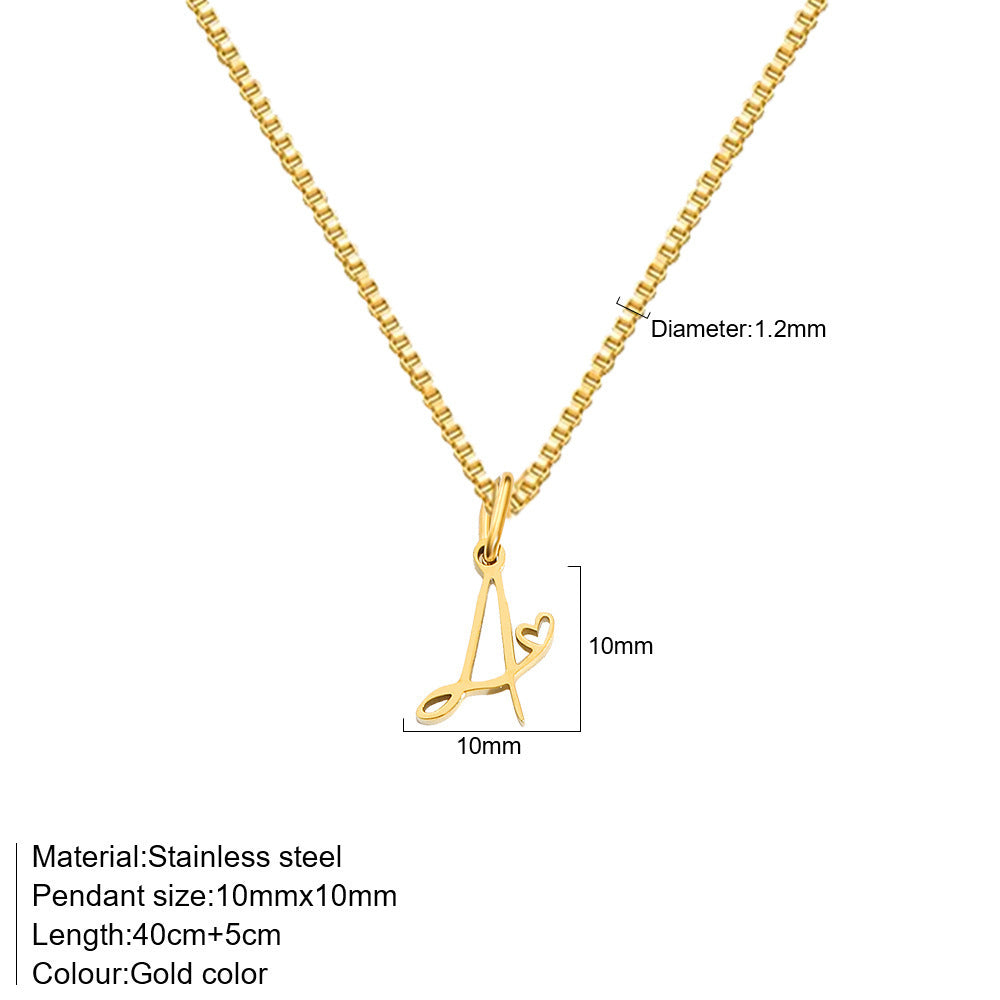 Cursive Letters Necklace