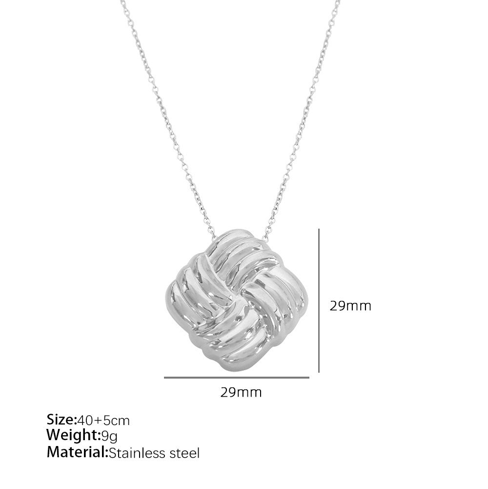 Waffle Necklace & Earrings