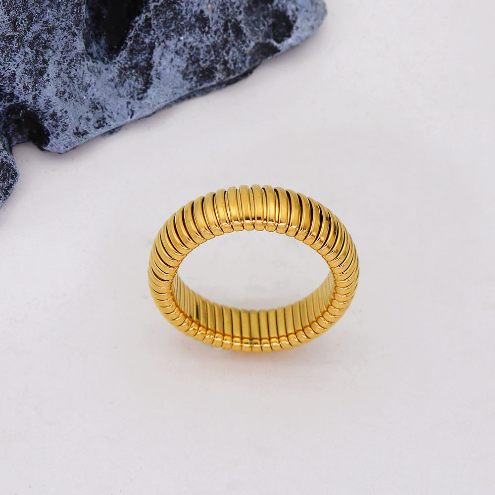 Threaded Snake Ring