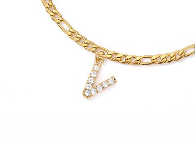 Diamond letter Anklet