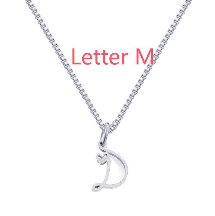 Cursive Letters Necklace
