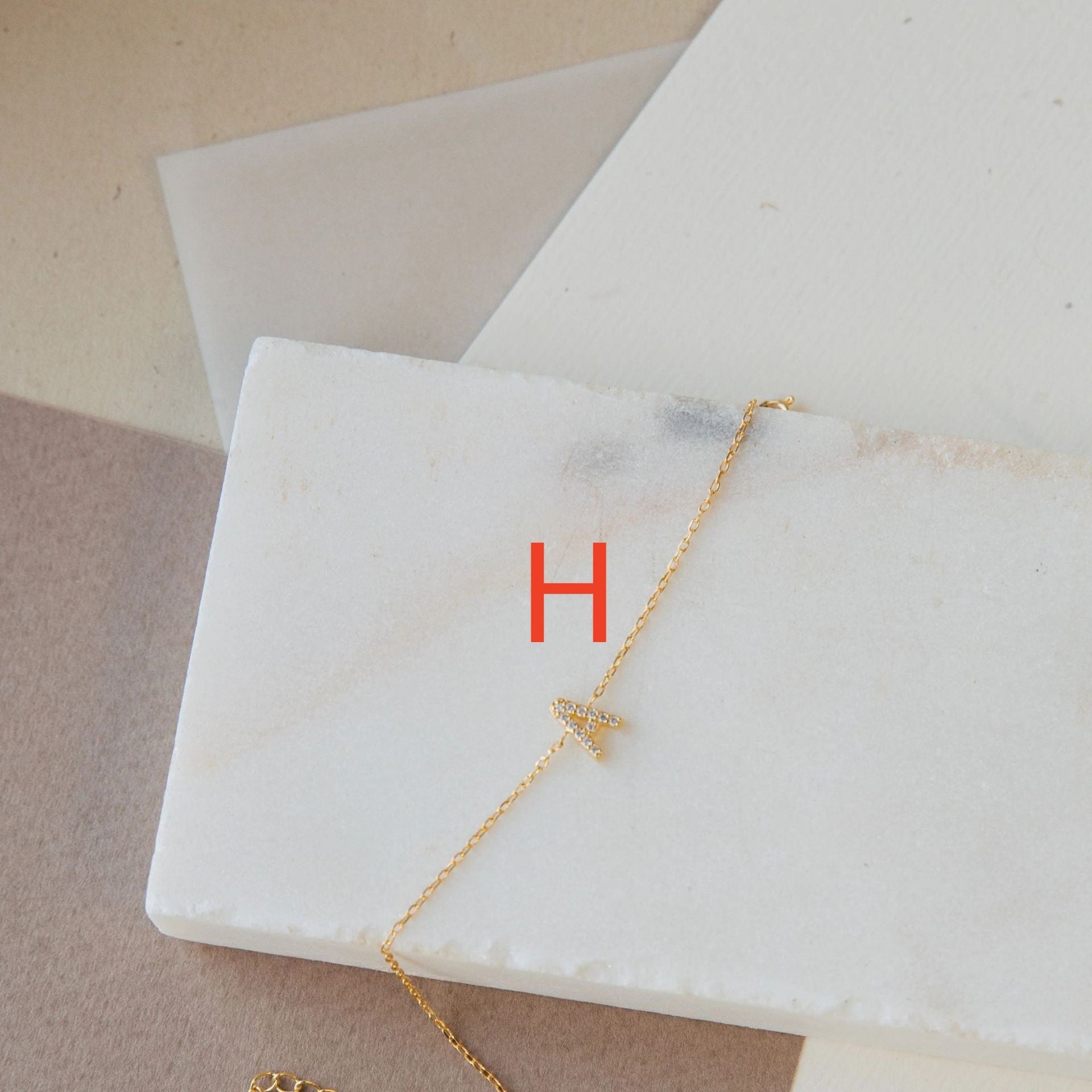 Letter Diamond Bracelet