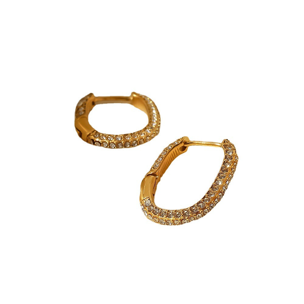 Diamond hoops earrings