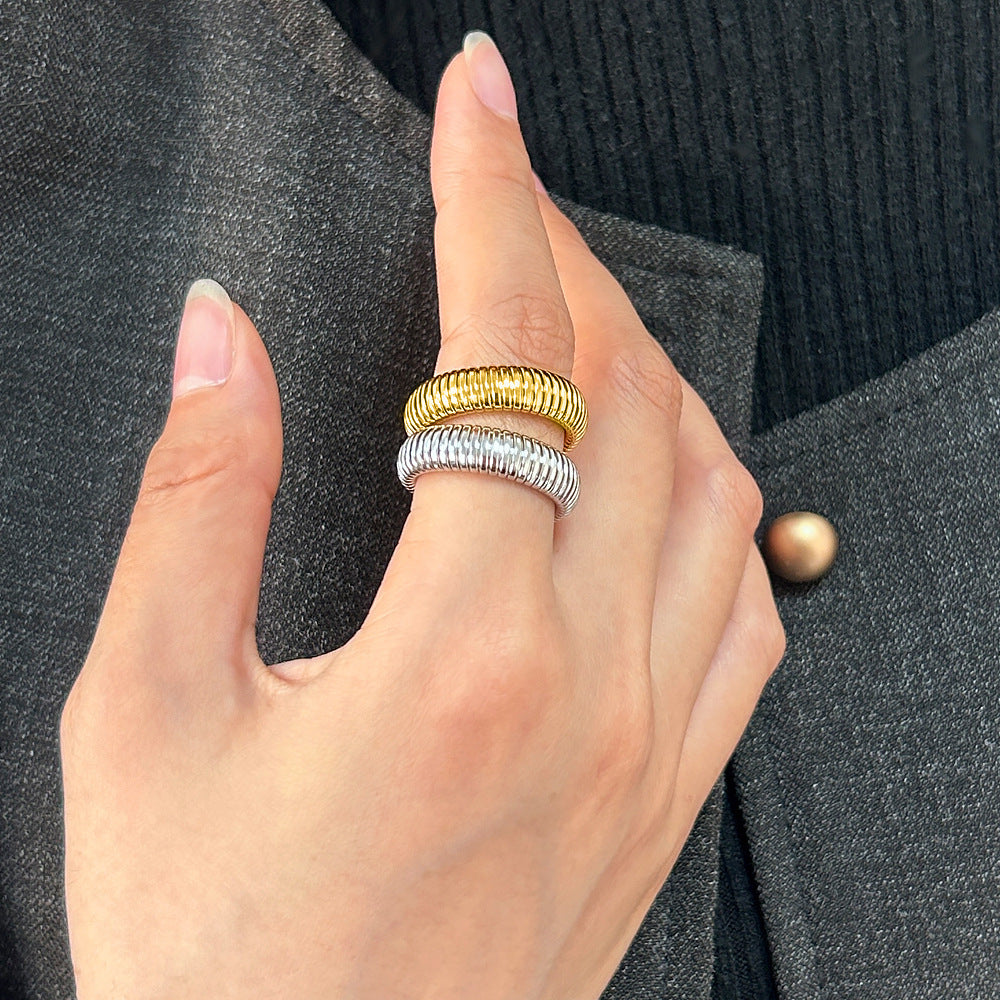 Threaded Snake Ring
