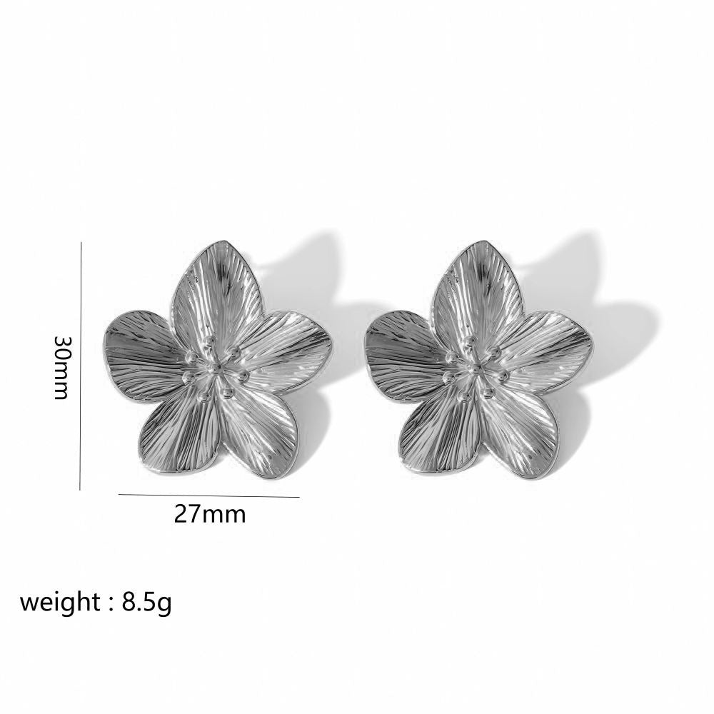 Flower Earrings Silver