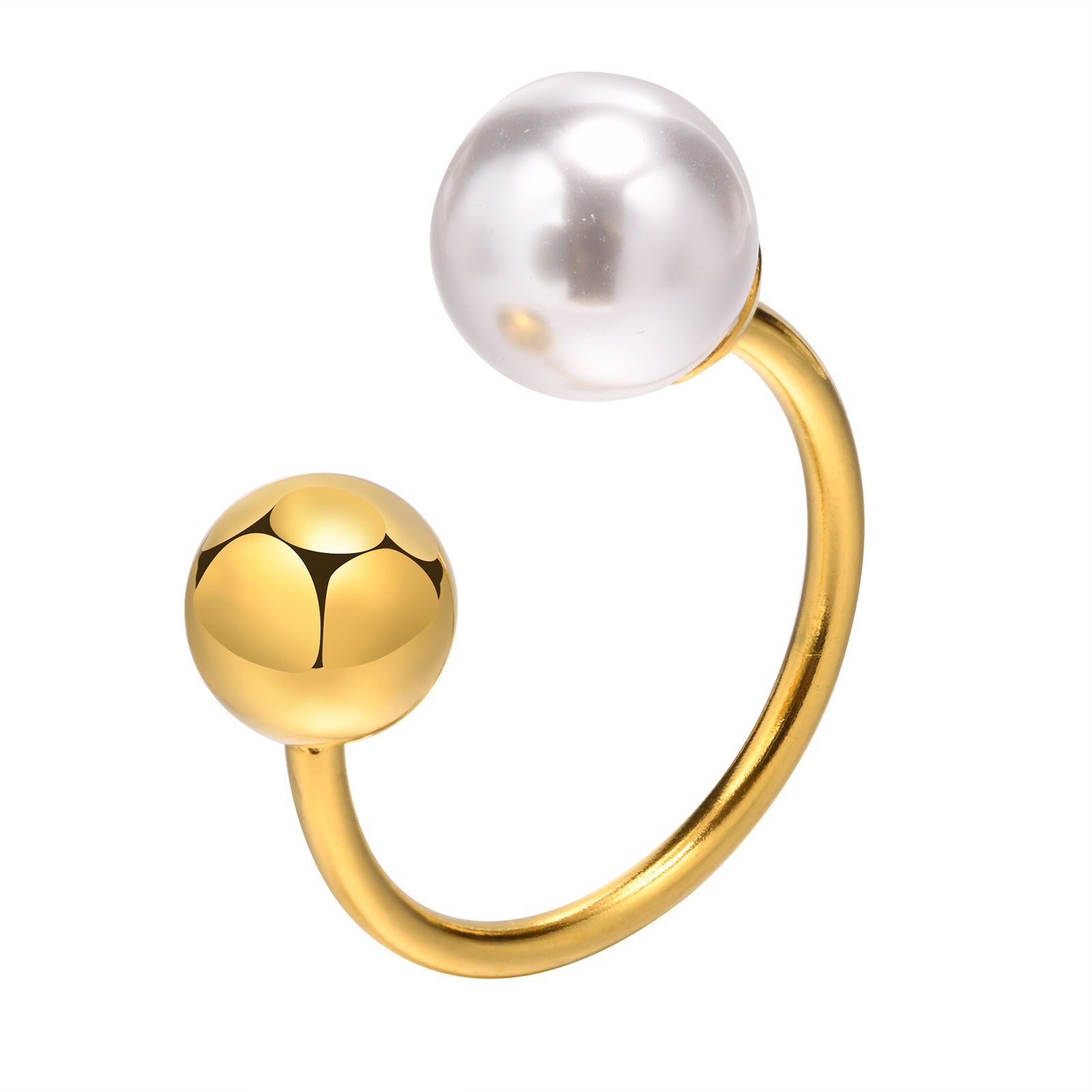 Gold Pearl Ring