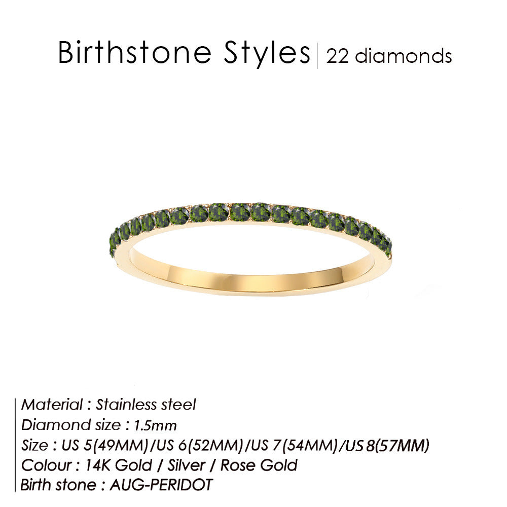 Birthstone Ring - Pick your month