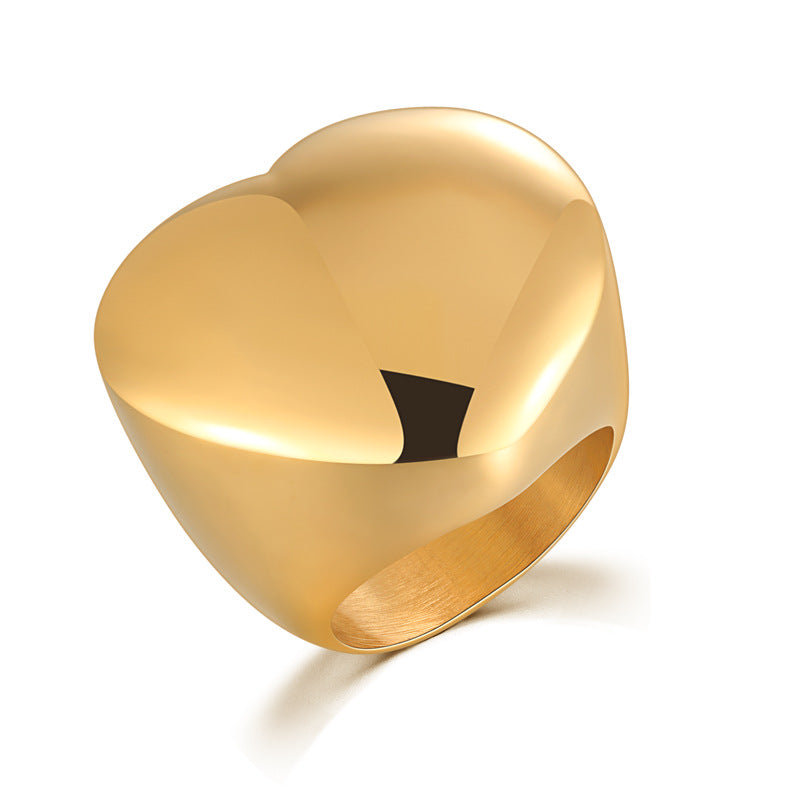 heart ring 18k gold plated