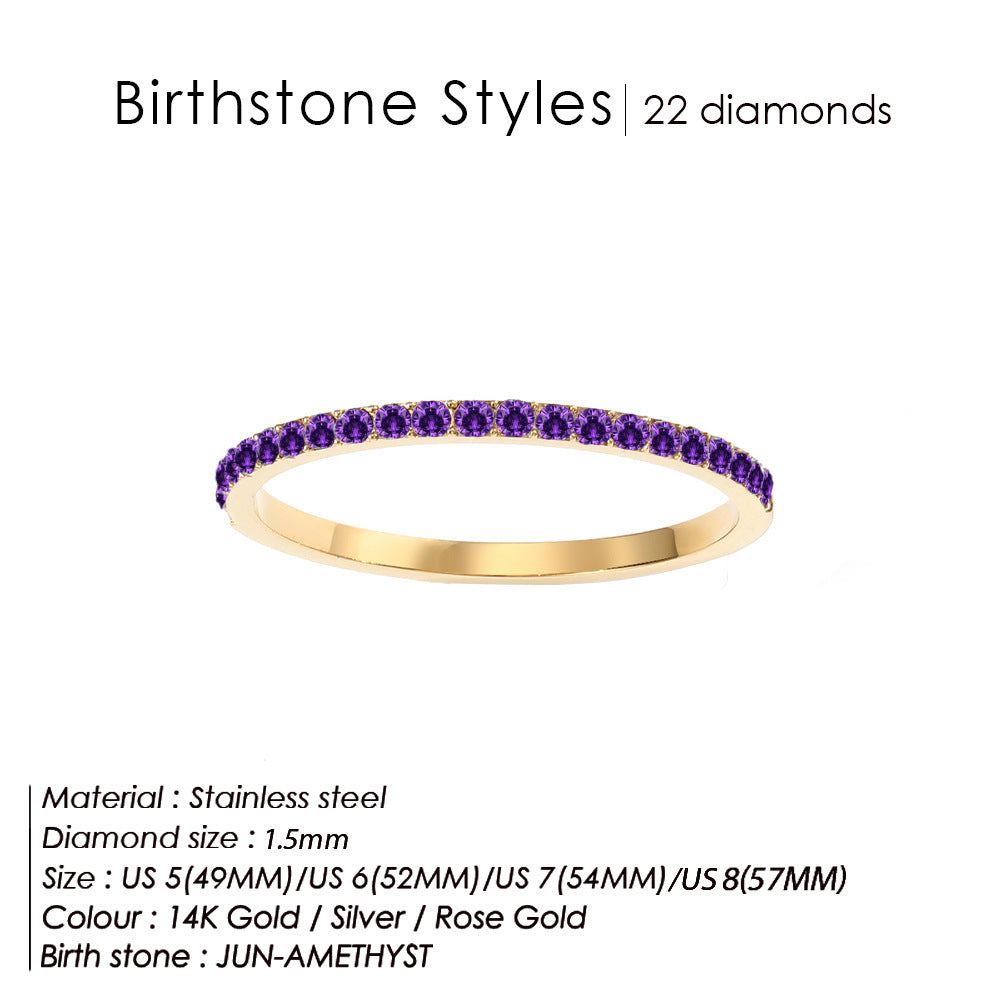 Birthstone Ring - Pick your month