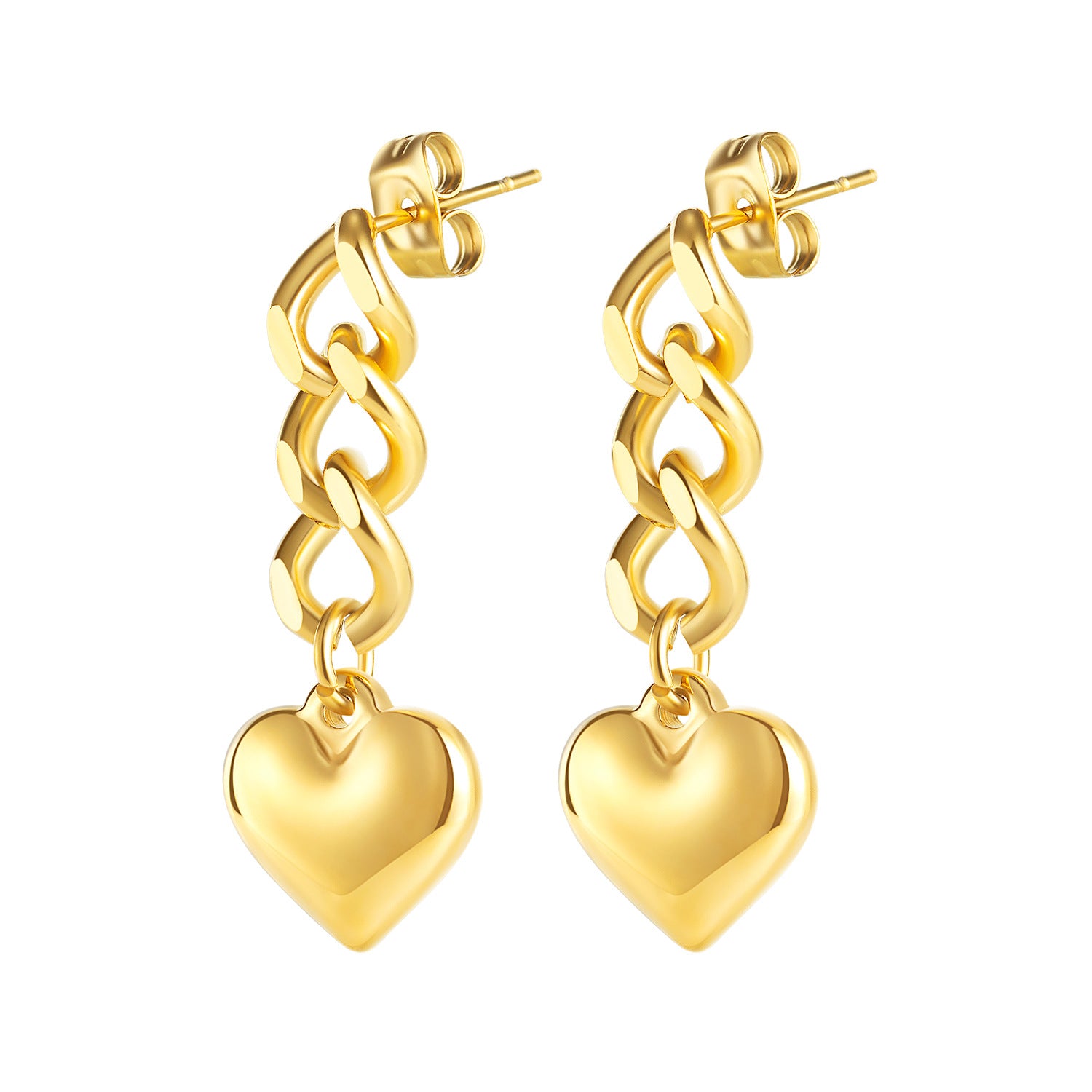 Heart Chain Earrings