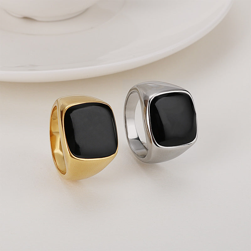 Black Stone Ring