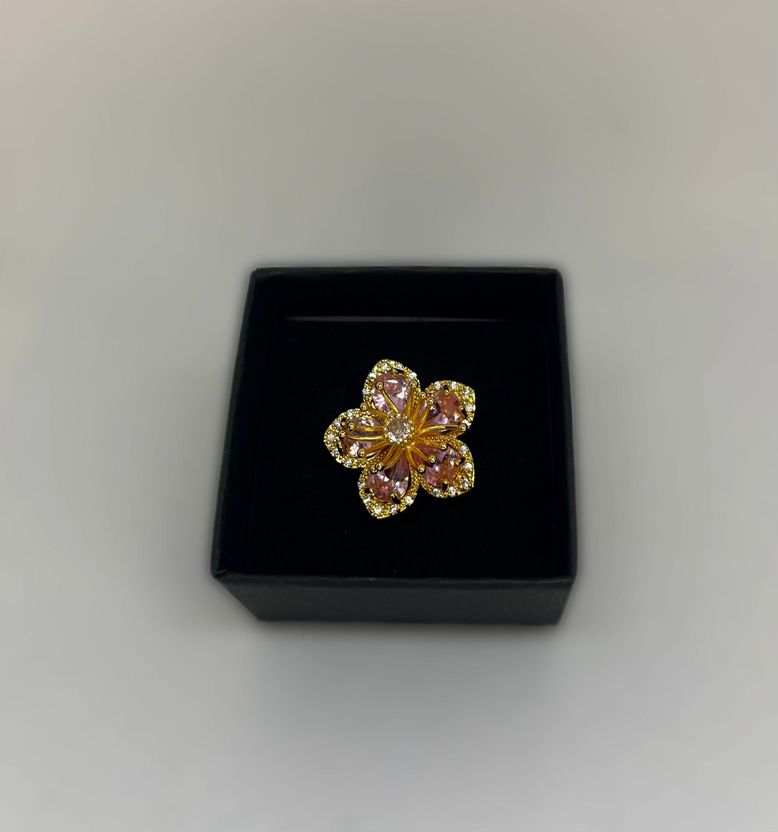 Crystal Flower Ring