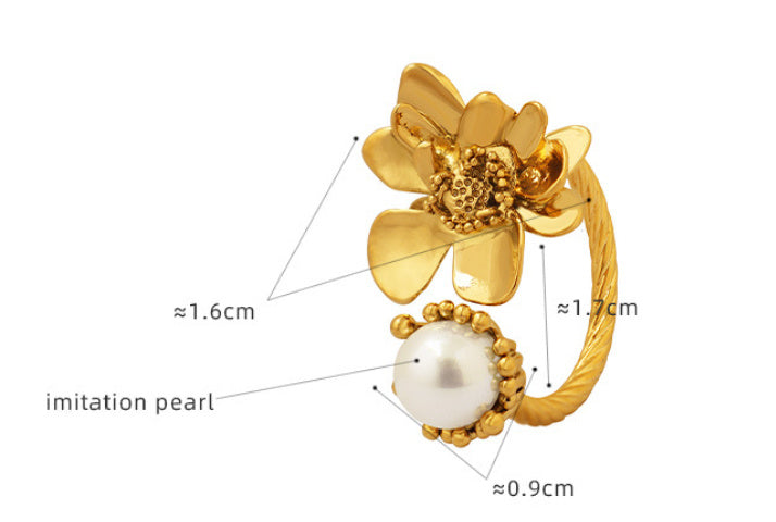 Flower Pearl Ring