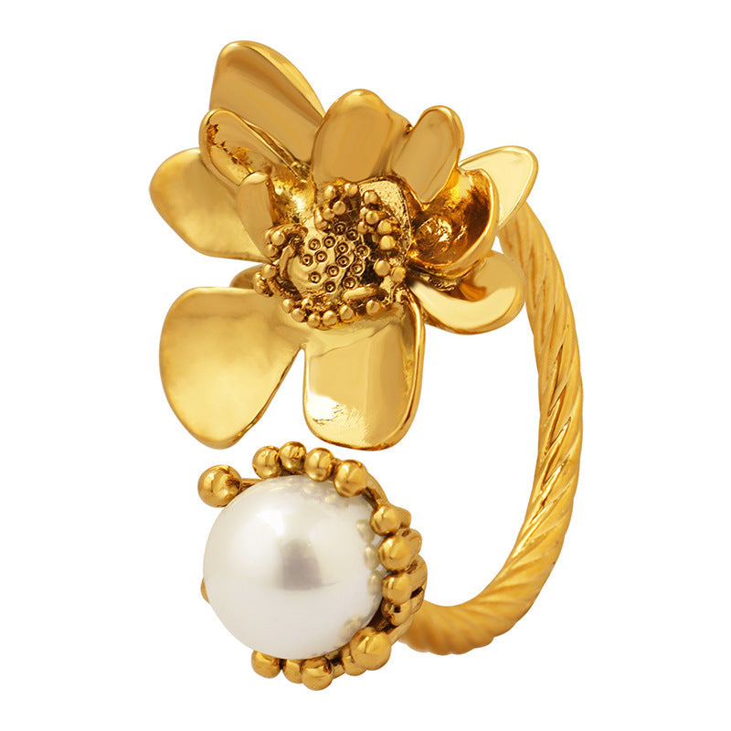 Flower Pearl Ring