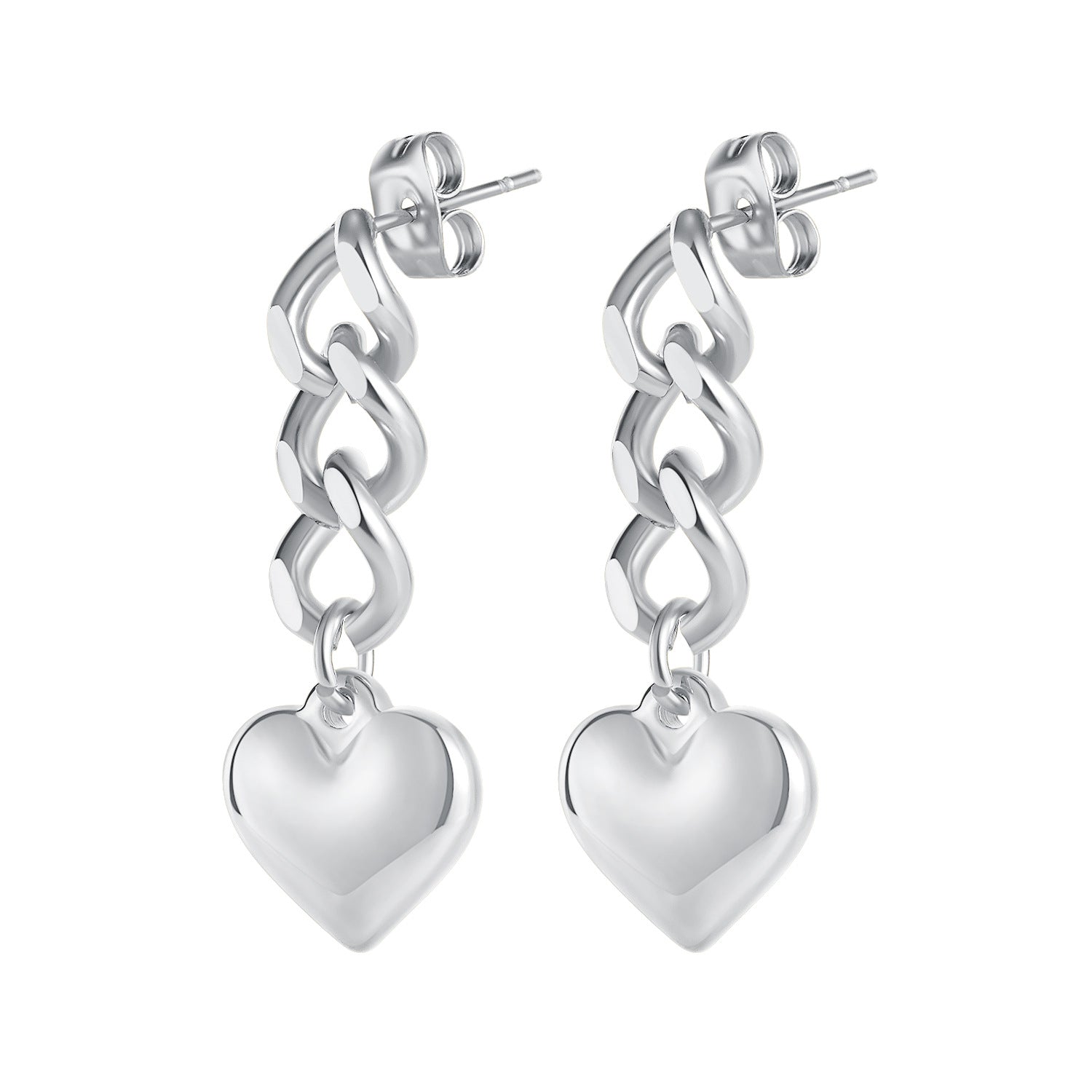 Heart Chain Earrings