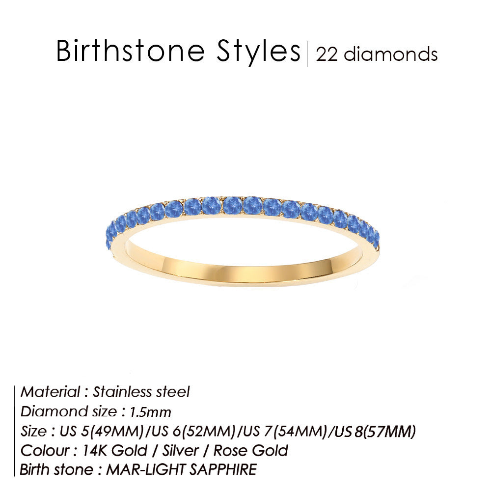 Birthstone Ring - Pick your month