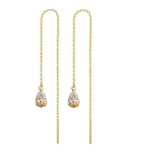 Diamond long earring