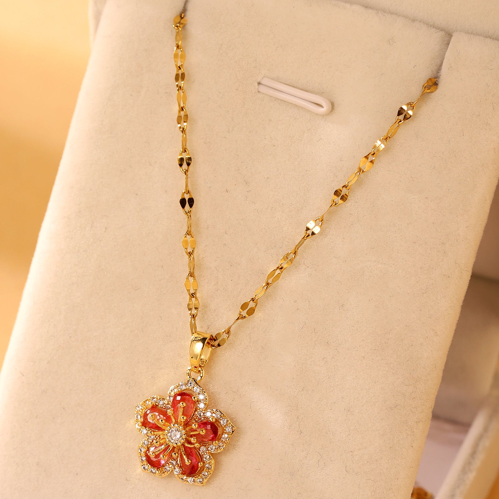 Crystal Flower Necklace