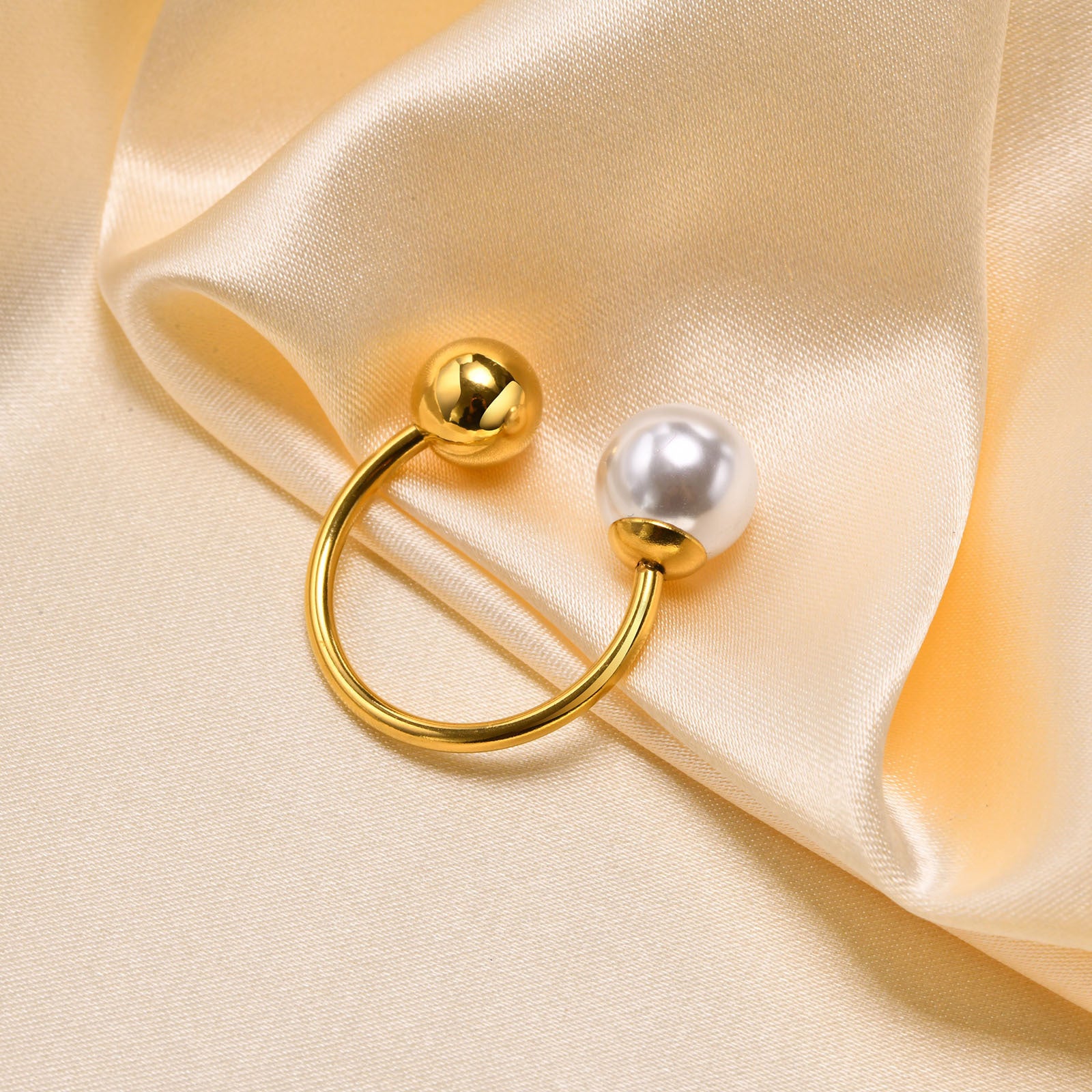 Gold Pearl Ring