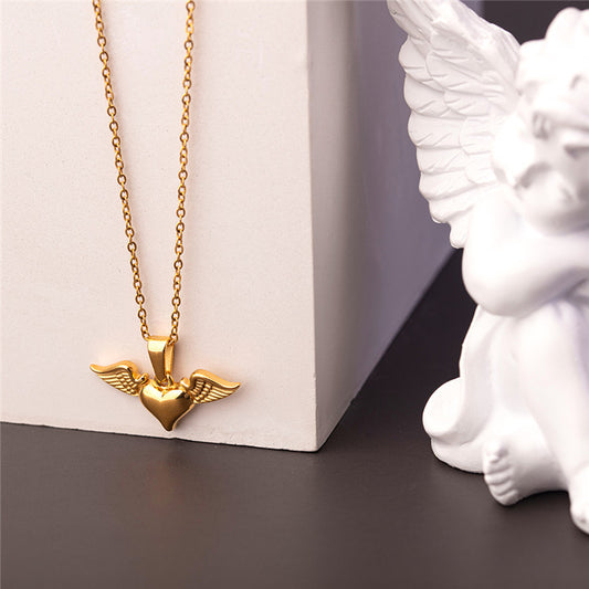 Wing heart necklace