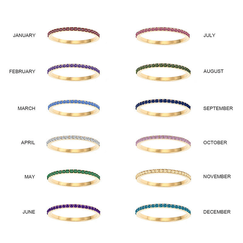 Birthstone Ring - Pick your month