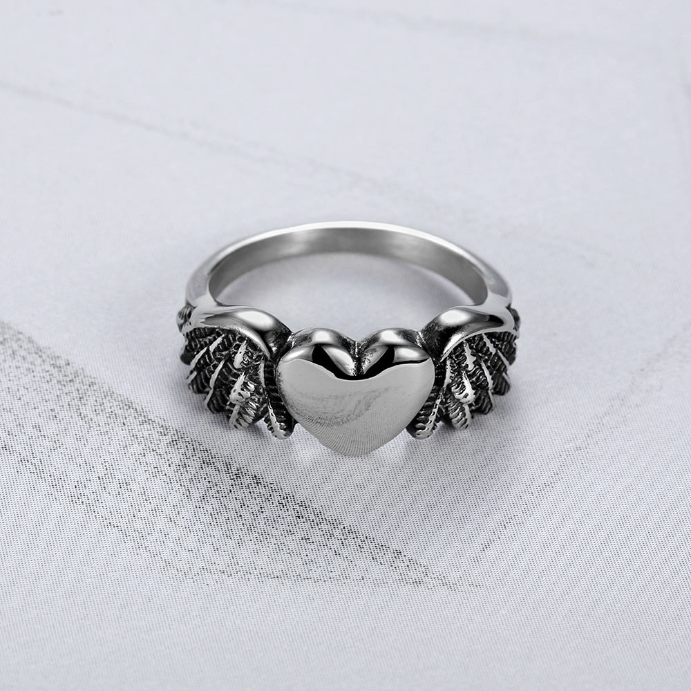 Heart wing ring