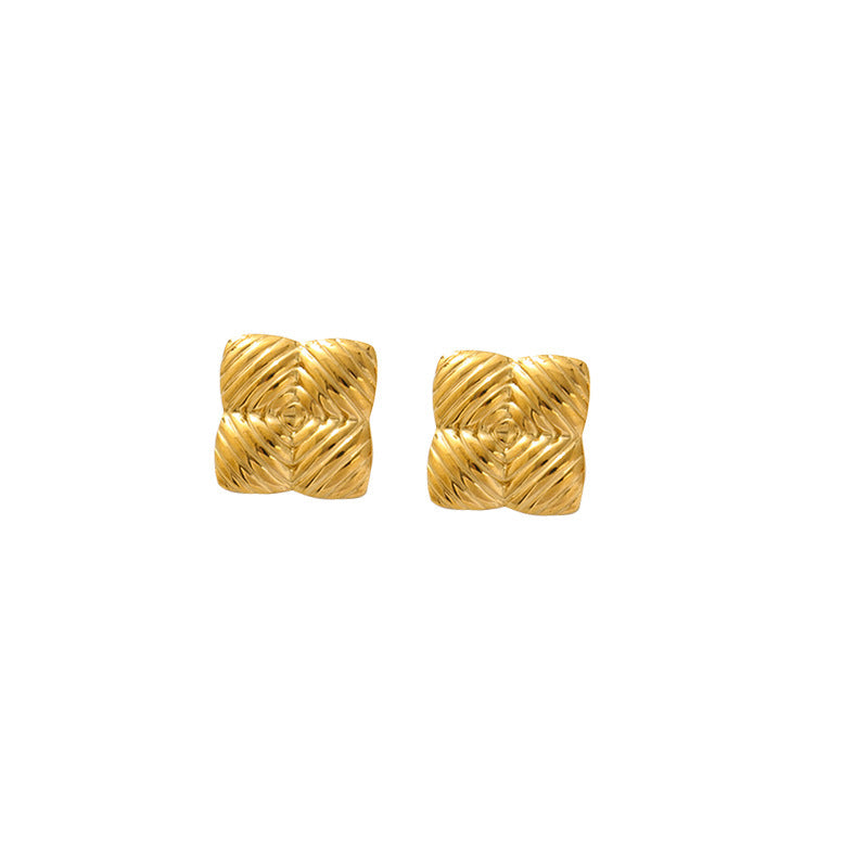 Waffle earrings