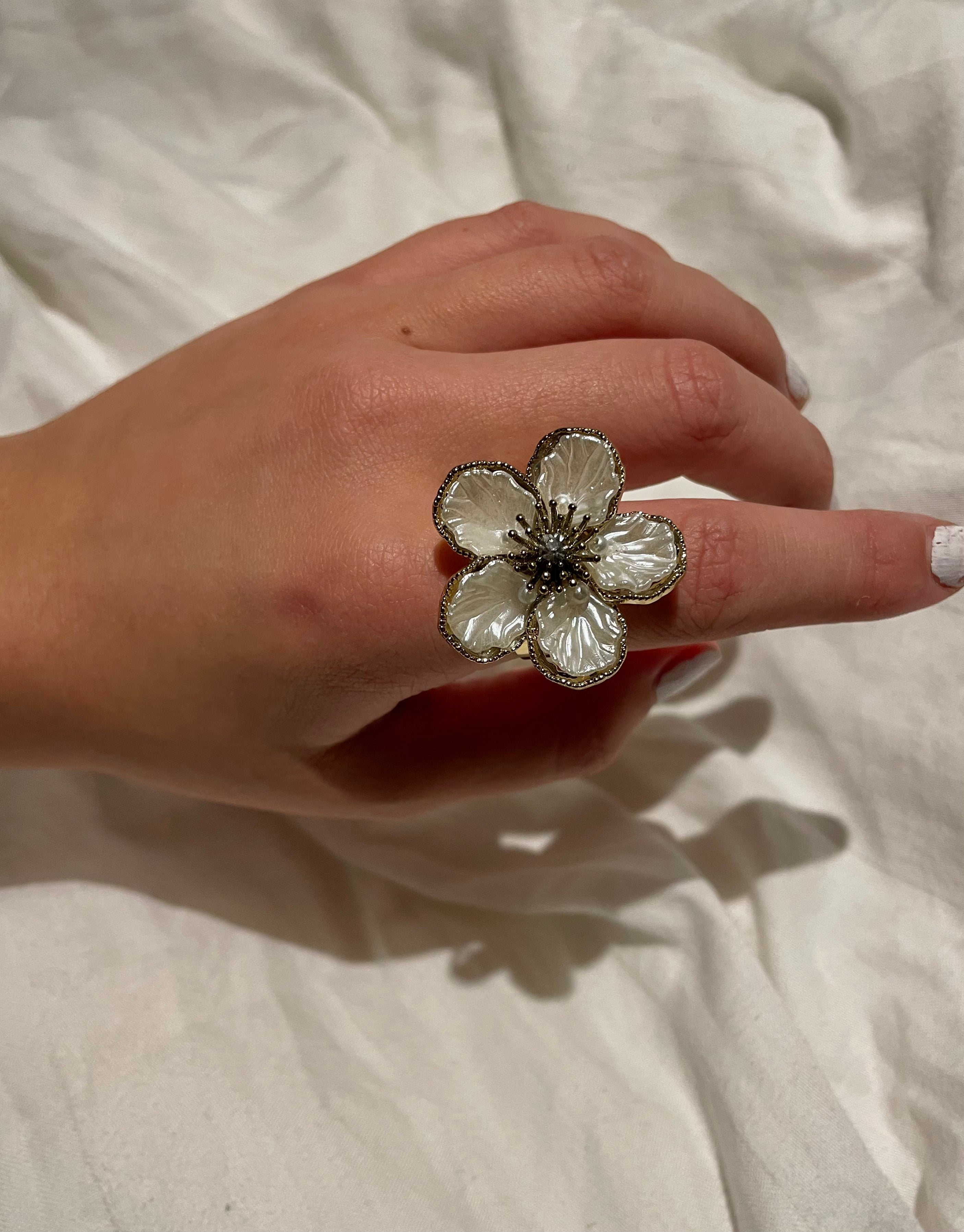 Diamond Flower Ring