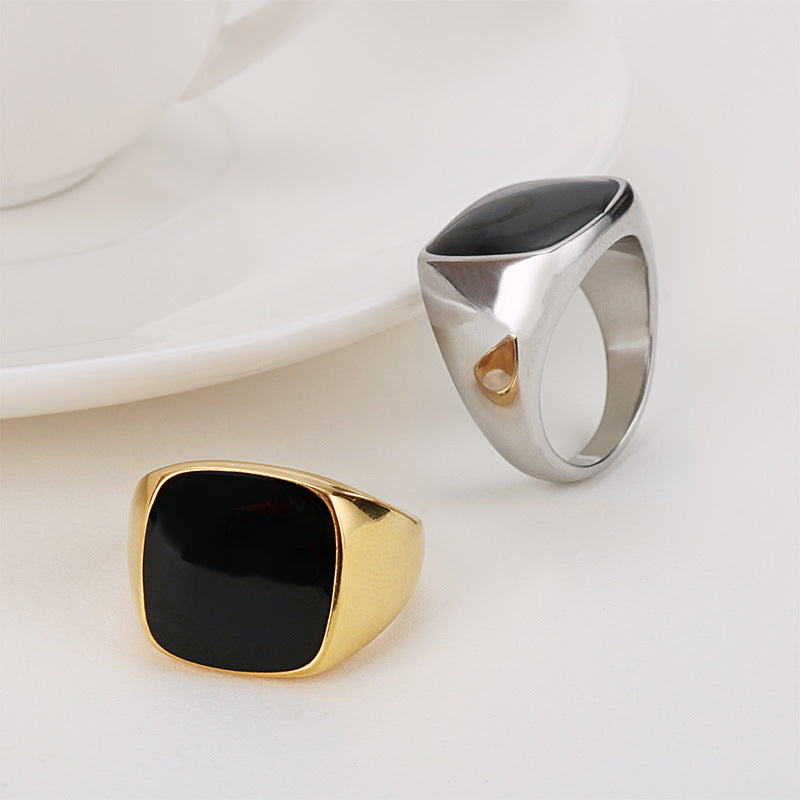 Black Stone Ring